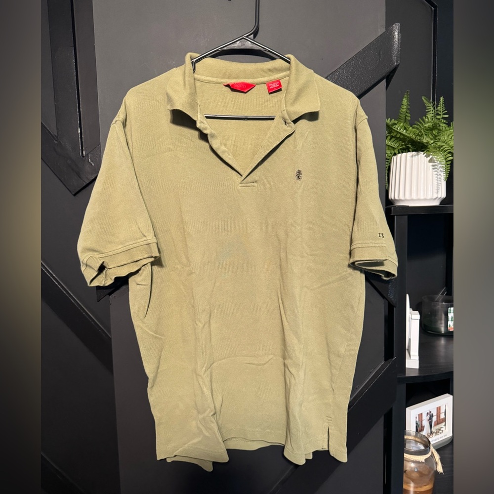 IZOD Faded Green Polo Shirt Size Large